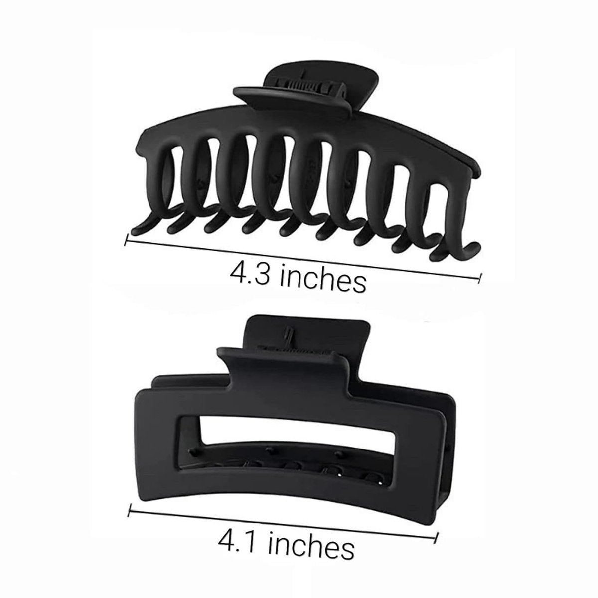 8 Pieces Rectangular Hair Grips 4.3 Inch - Anti-Slip - For Thick & Thin Hair