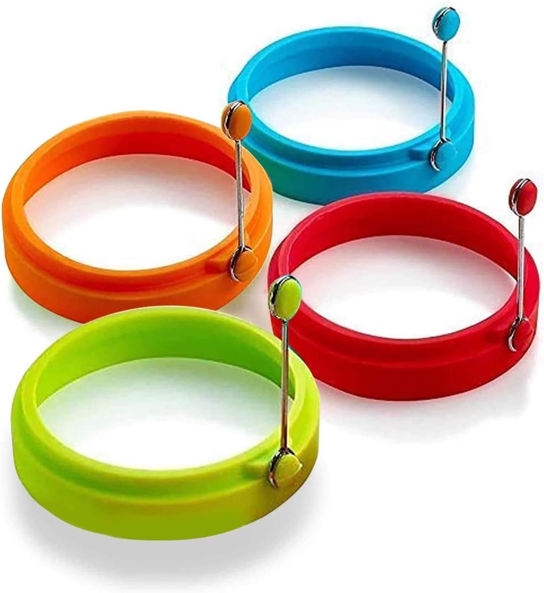 4 Silicone Egg Frying Pans - Non-stick - FDA Certified - For Eggs & Pancakes