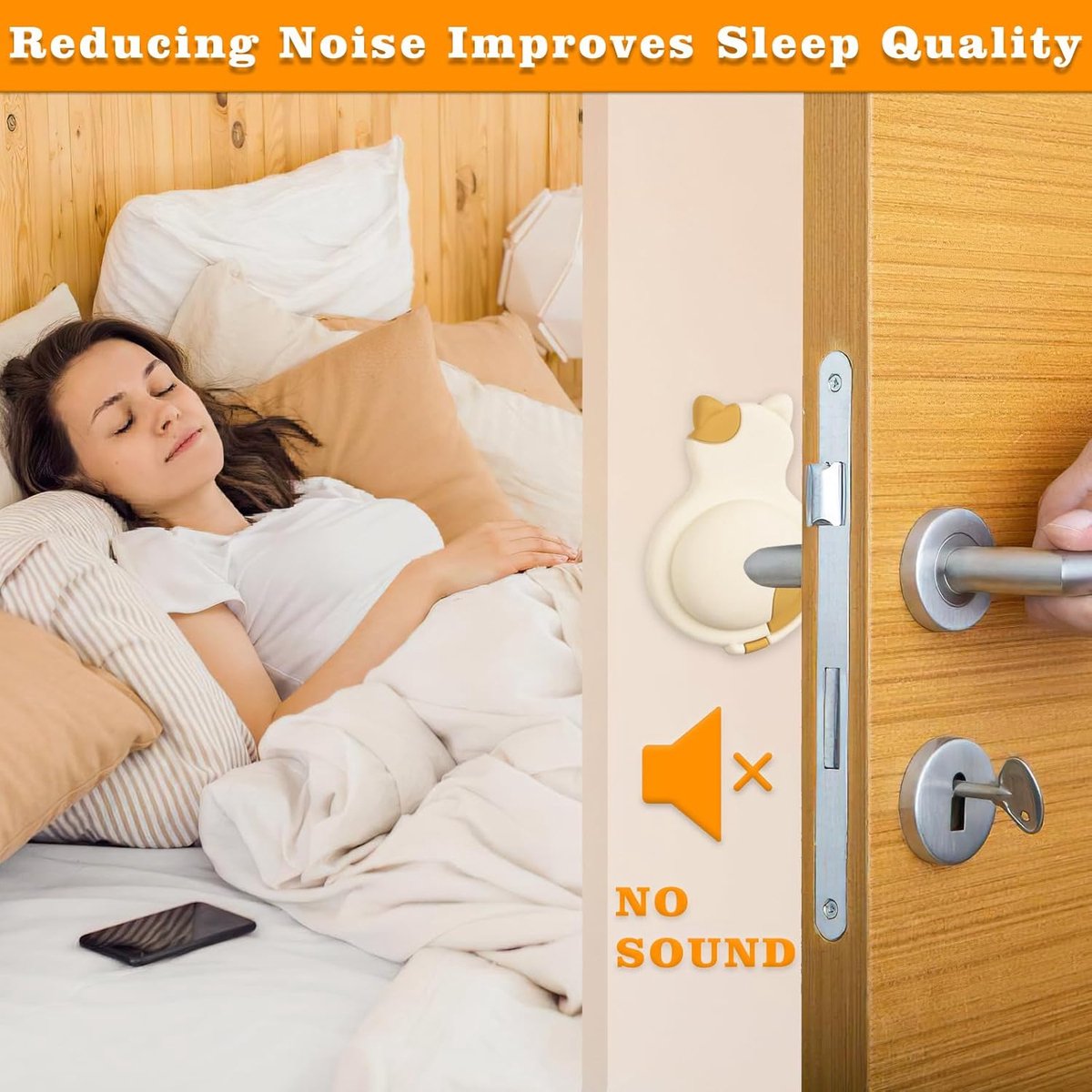 Pieces Door Knob Wall Protector - Cute Rubber Doorstop - Self-Adhesive Wall Protection Pads for Door Knobs