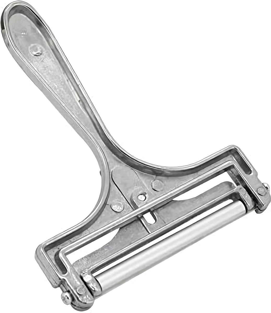 1 Piece Stainless Steel Cheese Slicer with Adjustable Thickness - For Soft, Semi-Hard Cheeses & Cheddar - Dishwasher-Safe Kitchen Tool