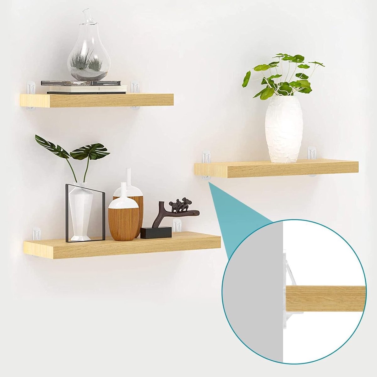 Support nails - 20 plastic shelf support nails with snap closure - 6 mm shelf nails - self-locking bracket clips - transparent shelf nails - suitable for kitchen cabinets, furniture, and bookshelves - 6 mm nails x 5/8 inch thick shelves