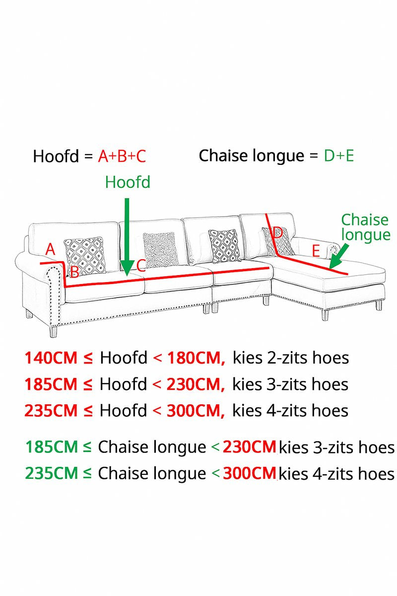 Waterproof sofa cover - Grass green jacquard leaf pattern - For single sofa (90-140 cm)