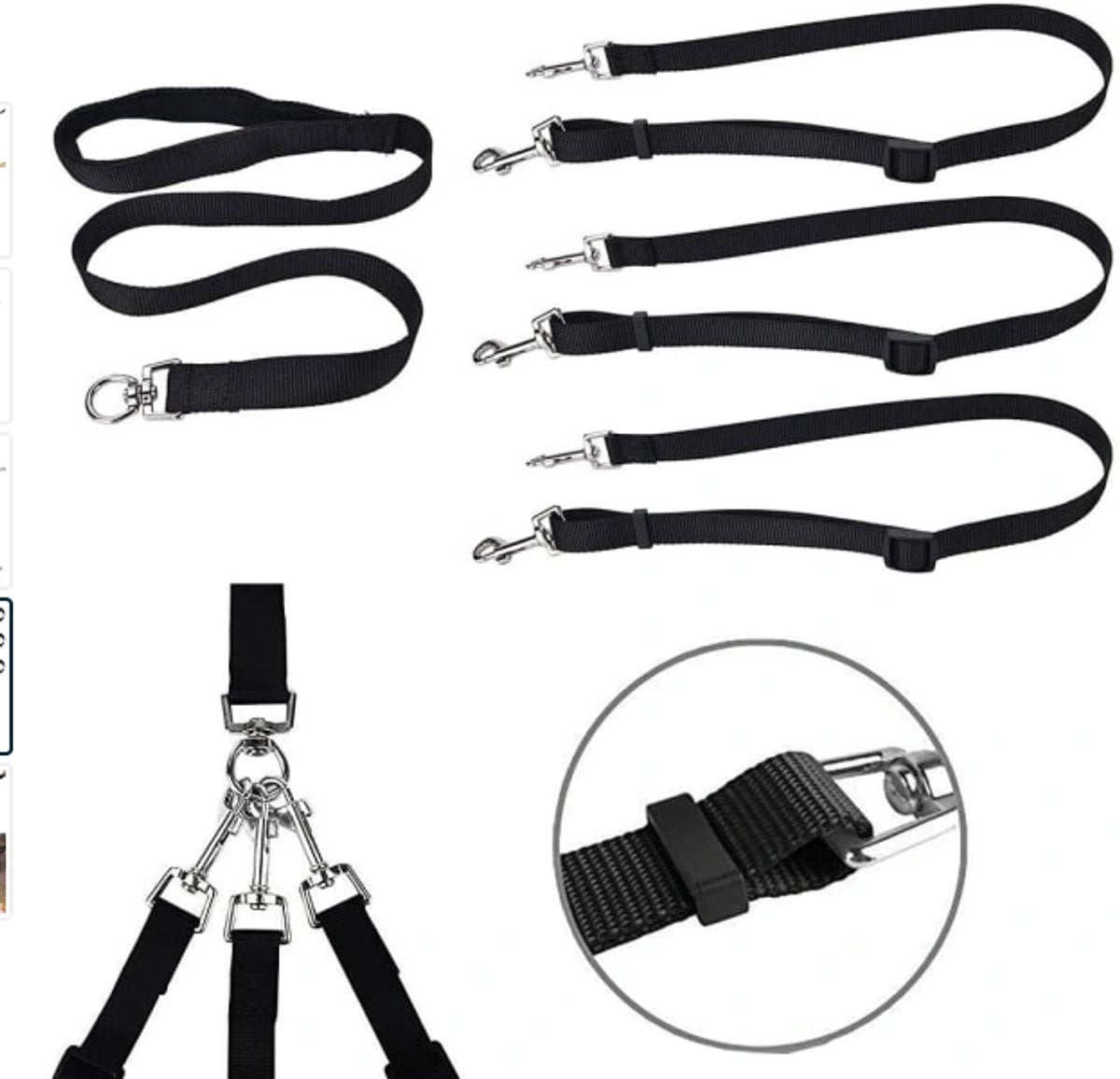 3-in-1 Dog Leash – Adjustable, detachable, for medium-sized dogs