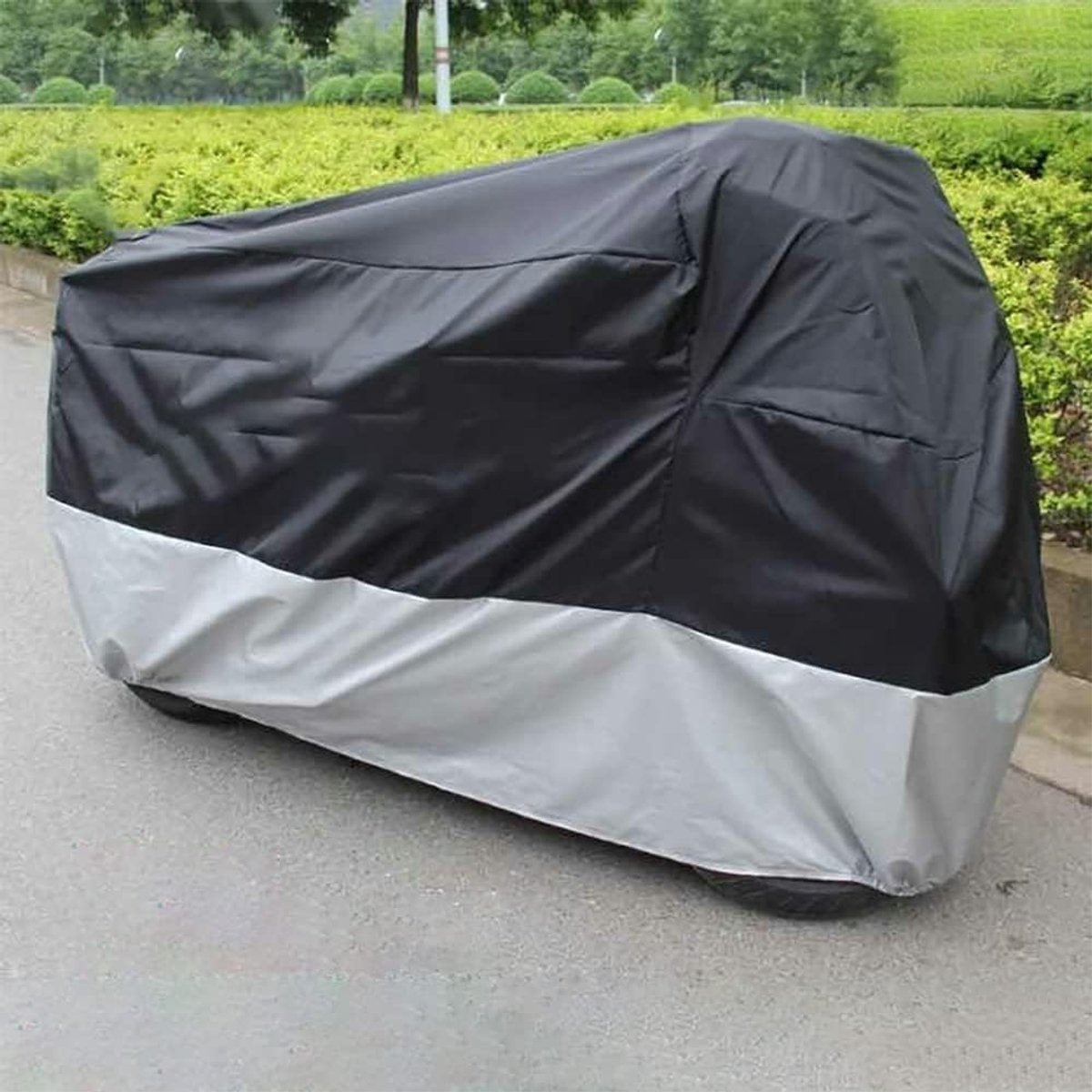 Motorcycle cover, Waterproof car cover with lock holes and storage bag, suitable for motorcycles up to 245 cm