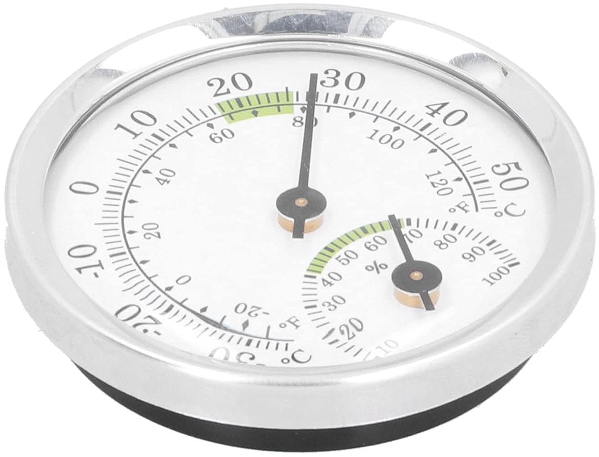 Dial Thermometer-Hygrometer Mini - -30~50℃ - For Refrigerator & Cigar Box
