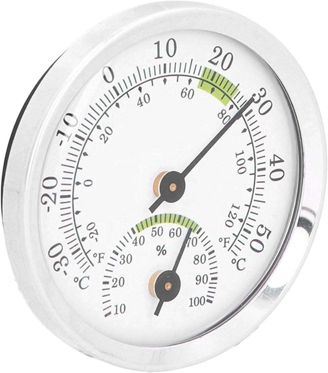 Dial Thermometer-Hygrometer Mini - -30~50℃ - For Refrigerator & Cigar Box