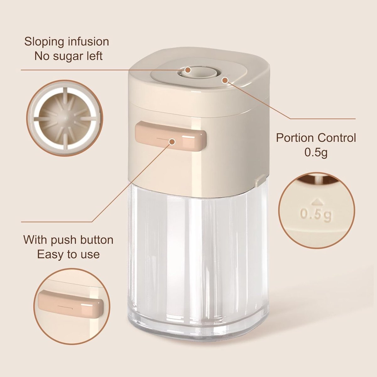 6.4 oz shaker with lid - suitable for kitchen spice tools