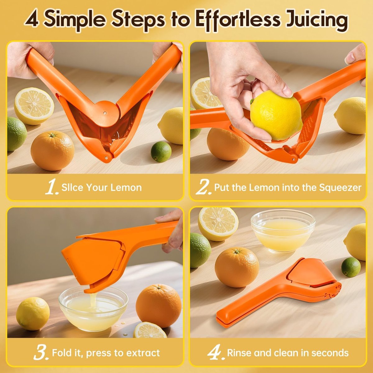 Manual Lemon Juicer – User-friendly, sturdy, for lemons/oranges