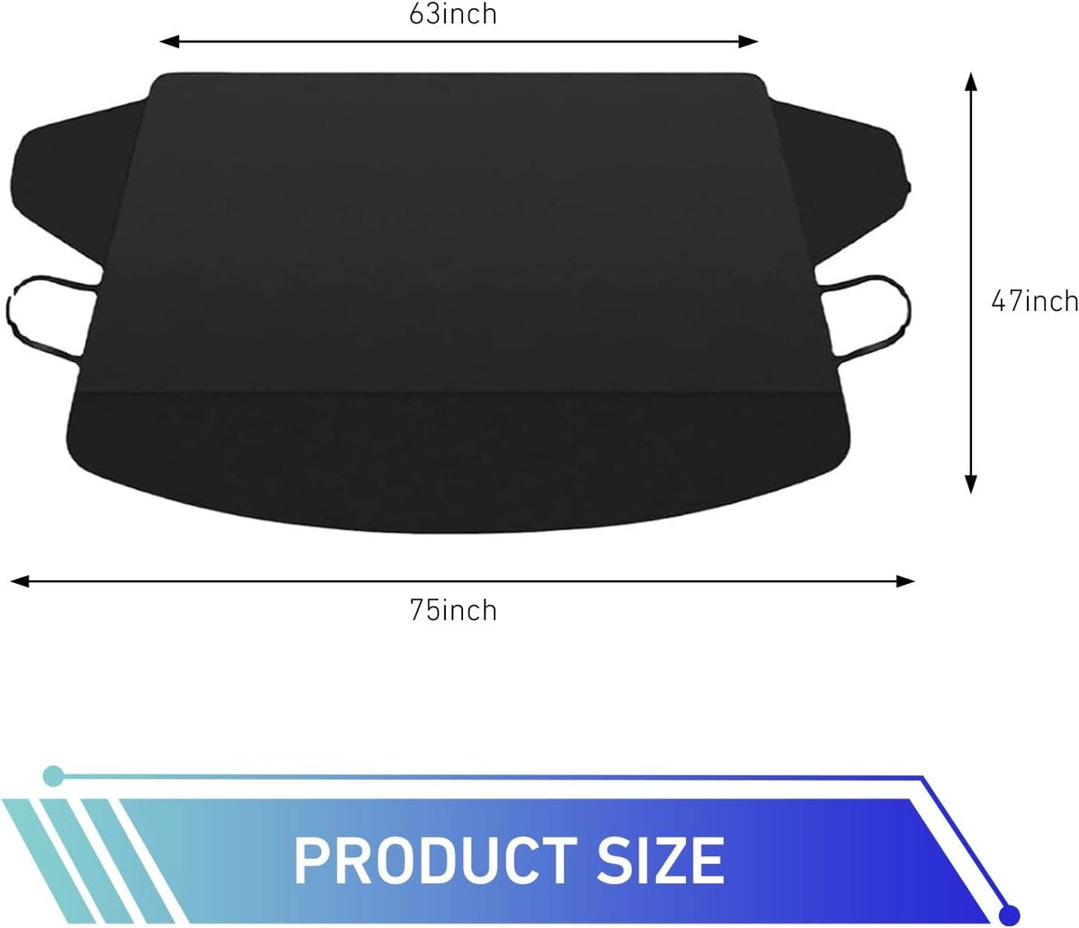 Car Window Protection - Windproof and Snowproof - 600D Oxford Fabric Windscreen Protection - Universal Type - Suitable for most cars