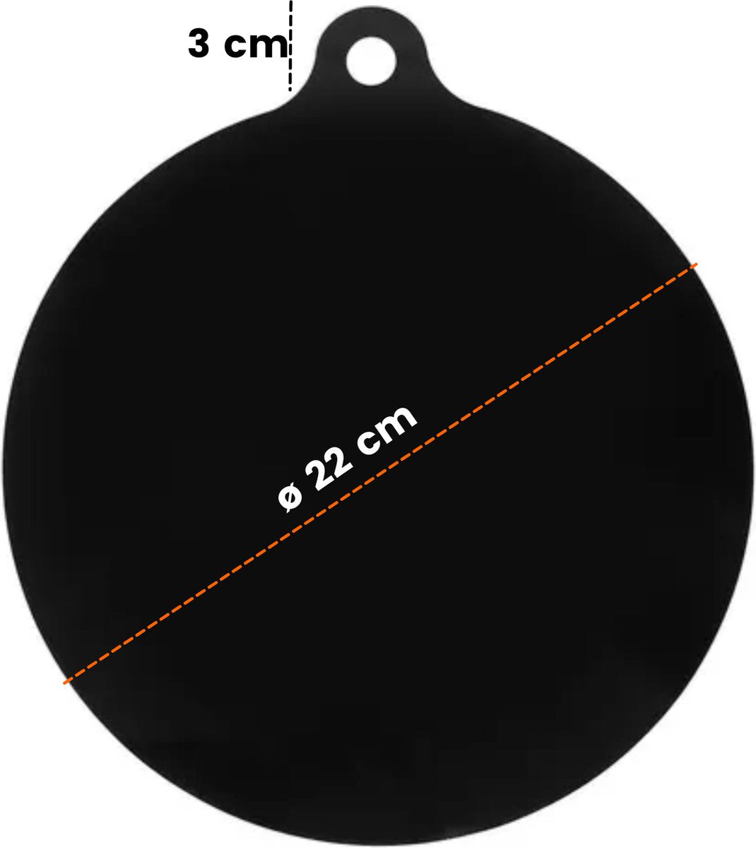 Induction Protector - Pan Coaster - Set of 4 - 22CM - Resistant up to 240 ºC - Silicone - Black