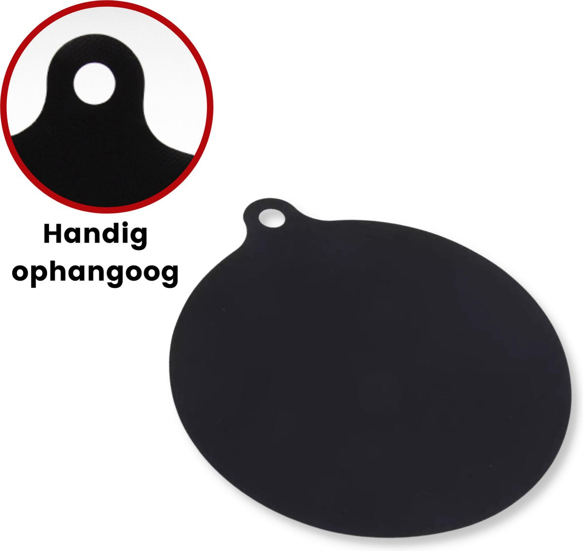 Induction Protector - Pan Coaster - Set of 4 - 22CM - Resistant up to 240 ºC - Silicone - Black