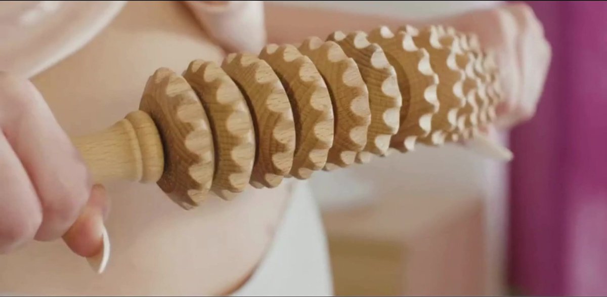 Massage Ball - Massage - Massage Stick - Massage Device - Relieve Fatigue - Accessories - Anti-Cellulite Massage Roller Tool - Full Body Massager - Thigh Massager - Curved Wooden Massage Roller - Connective Tissue Massages - Relax