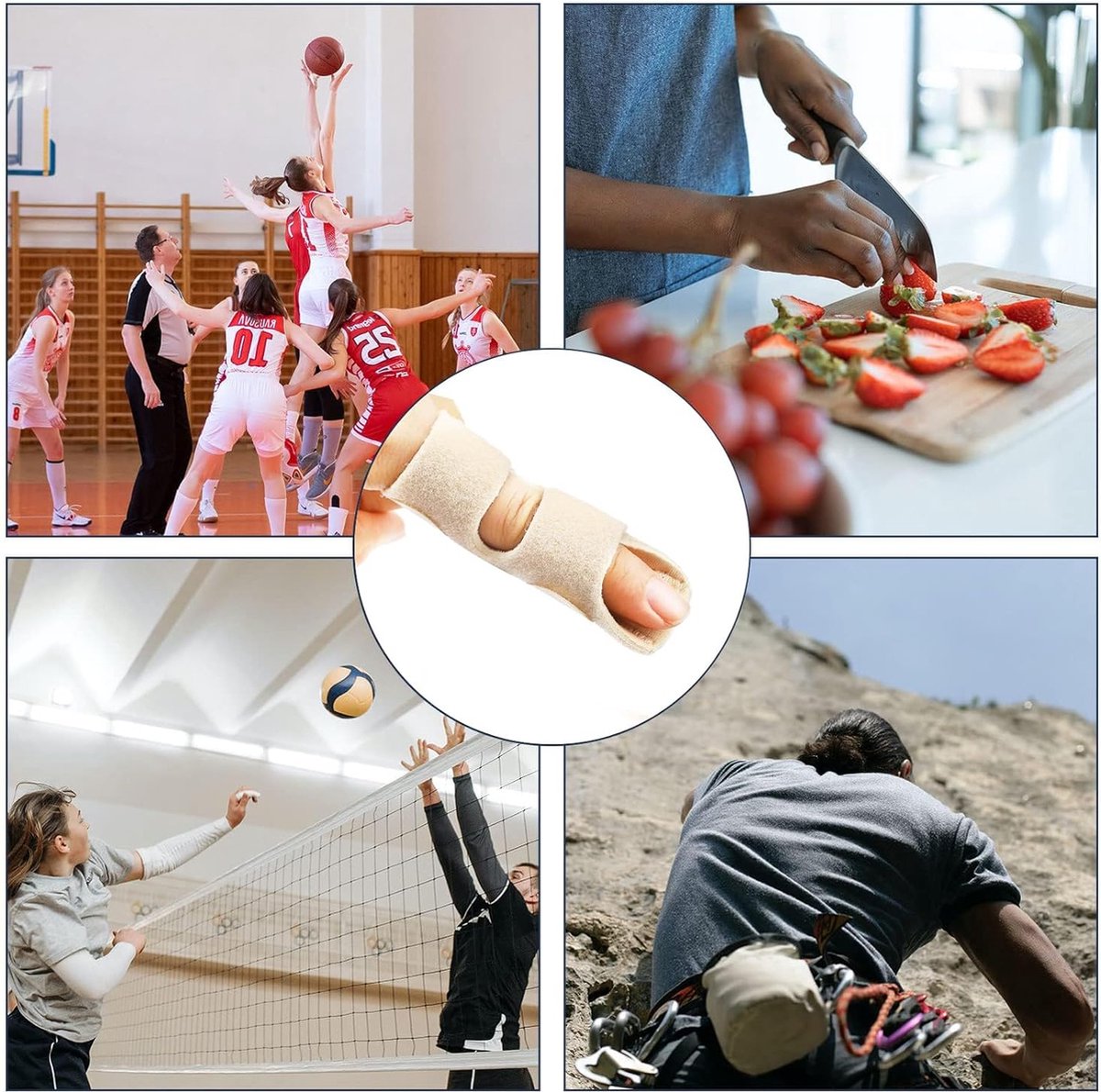 Finger Brace - Finger Splint - Adjustable - Bendable - One Size - Suitable for All Fingers - Finger Protectors - Universal Finger Stabilizer - 3 Finger Splints + 2 Short Finger Plates