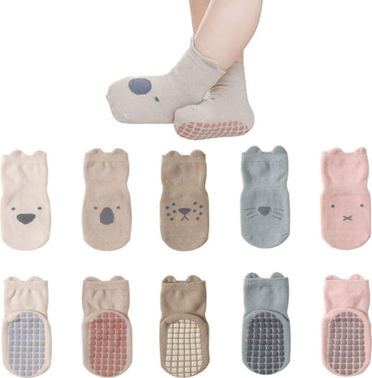 Baby Socks - 5 Pairs - Baby Socks - Non-slip Socks - Children's Socks - Child Baby - Multicolored - Size M - 1-3 Years Old - Ankle Socks - Slipper Socks Baby - Warm Socks - Socks - Newborn - Maternity Gift - Baby Gift