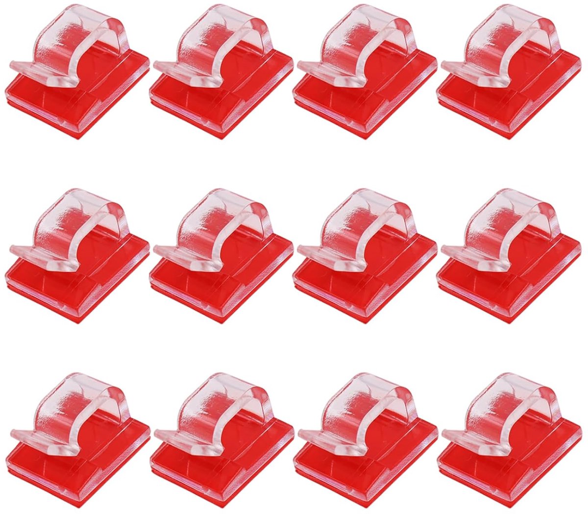 Cable Clips - 100 Pieces - Cable Holder - Halloween - Christmas - Nail Clip - Cable Tie - Clips - Cable Channel - Ties - Cable Lock - Cable Channels - Roof Hooks - Cable Clamp - Transparent - Strong clamping force - very for Party / Halloween / Christmas