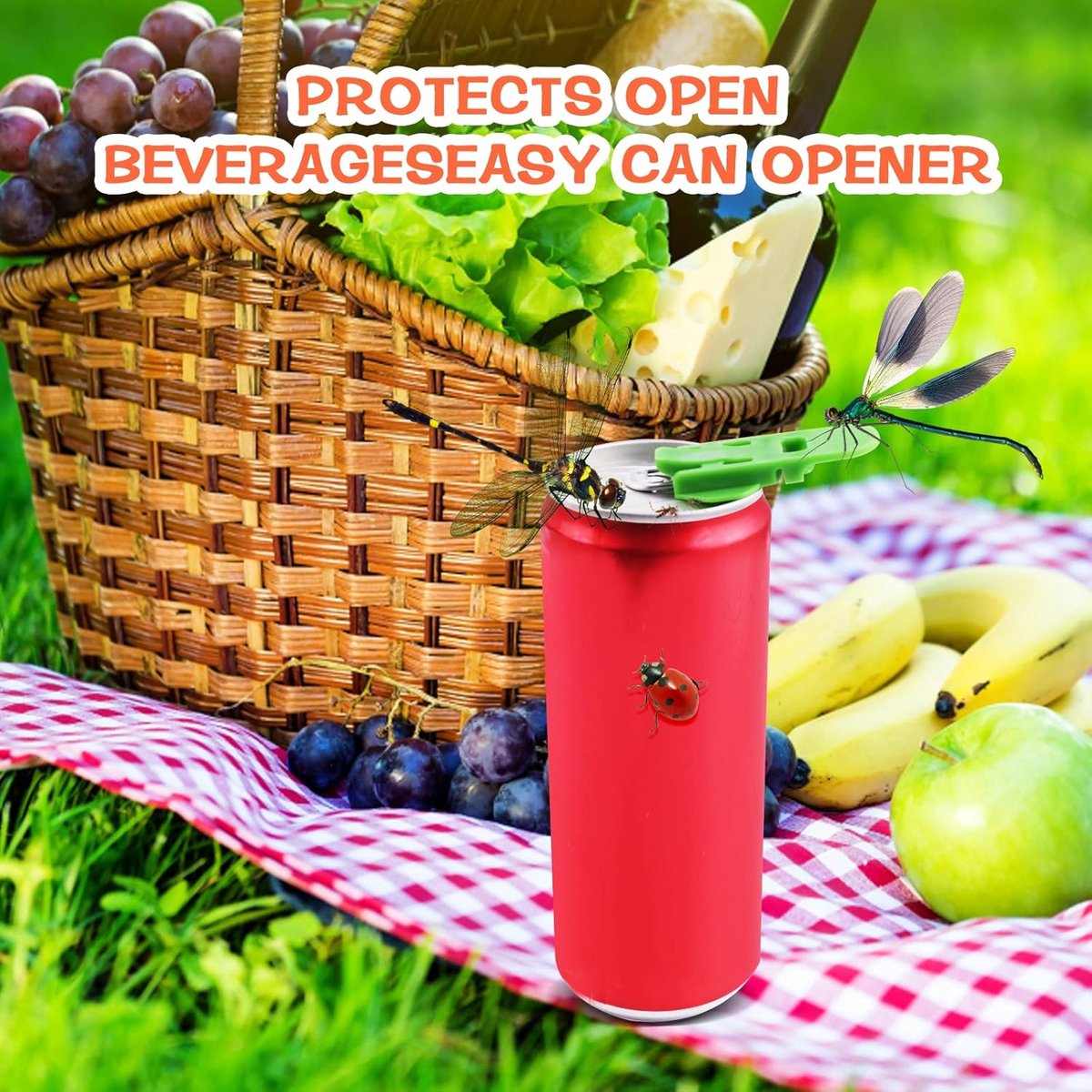 Can Opener - 6 Pieces - Can Opener - Can Opener - Can Opener For Cans - Can Sealer - Drink Can Opener - Can Lock - Aid For Rheumatism - Soft Drink Can Opener - Small Can Sealer - Against Insects And Leaks - 6 Colors