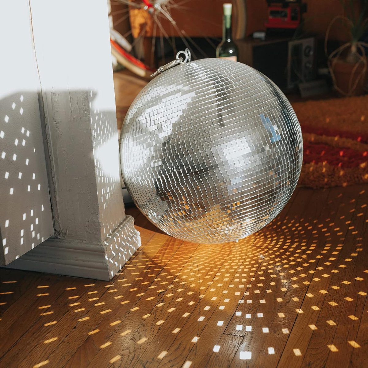 Self-Adhesive Mosaic Tiles - 3 Pieces - 10 x 10 mm - Mini Square Glass Mirror Stickers - Sticker for DIY Craft Decoration, Disco Ball, Mirror Tiles for Parties - Mosaic Self-Adhesive Tiles - Mosaic Sticker