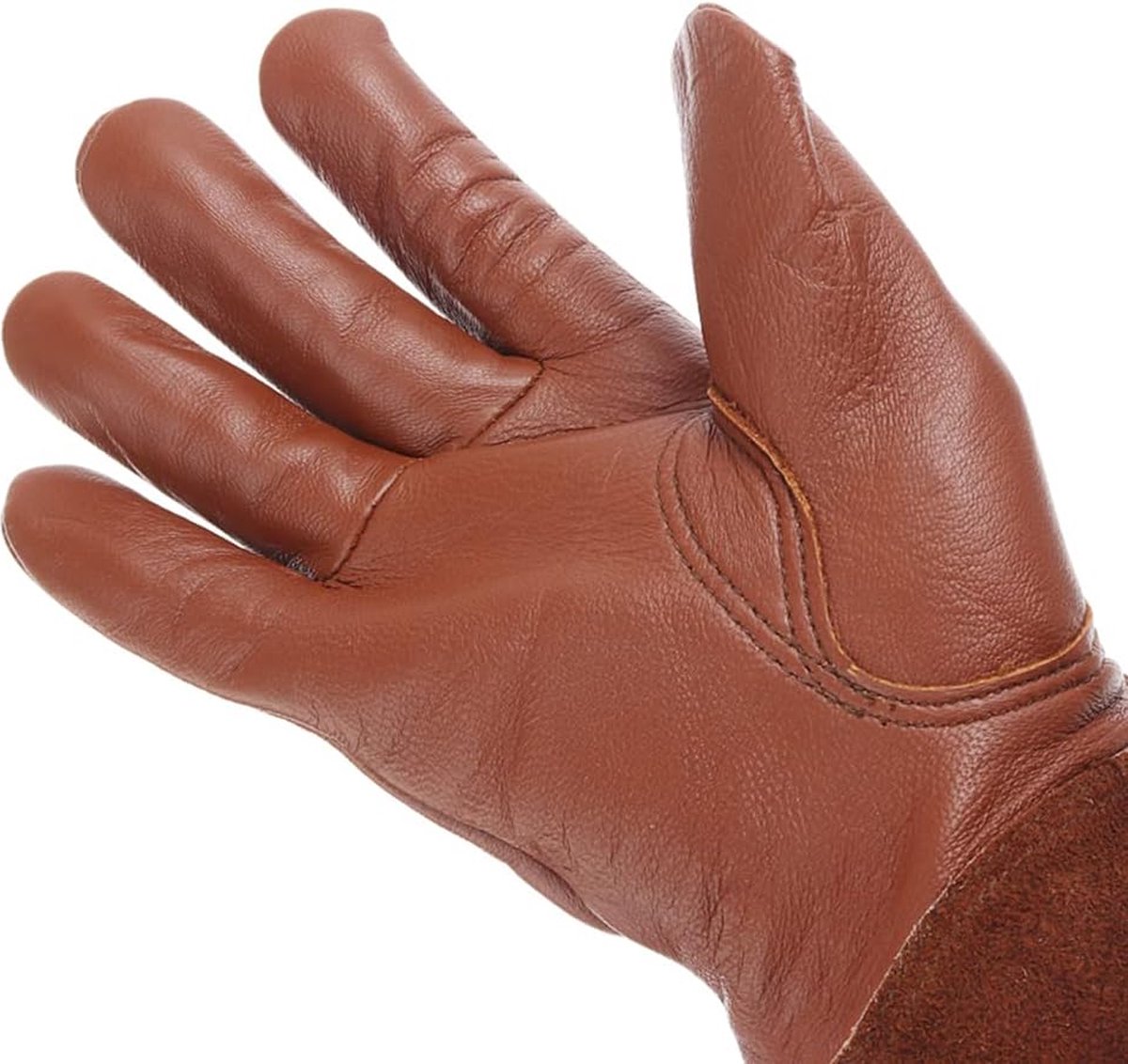1 pair - garden gloves for ladies/gentlemen - thorn-resistant cowhide leather - rose/blackberry pruning - long forearm protection, thorn- and cut-resistant garden gloves with long, heavy leather glove