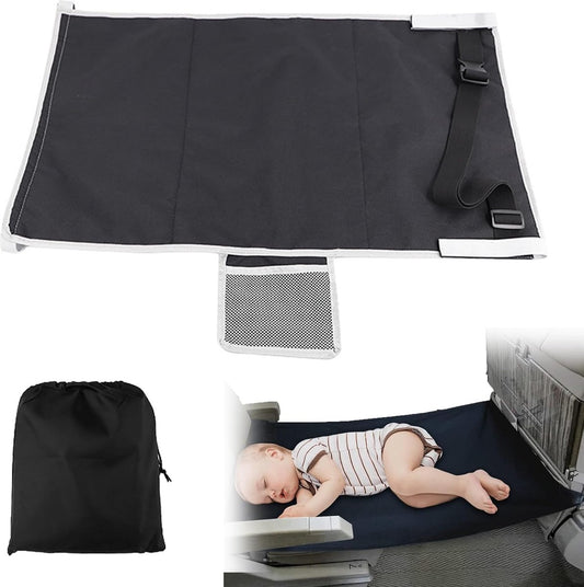 Airplane Bed - Baby Bed - Airplane Beds - Airplane Bed - Airplane Footrest - Must Have For Traveling - Ideal For Airplanes And Cars - Comfortable - Washable - Compact And Portable - Black