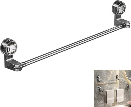 Towel Bar - Extendable Towel Holder 30-60 Cm - Bathroom Towel Rack - Towel Holder - Suction Cup No Drilling - For Bathroom, Kitchen - Swivel - Corner Towel Rack - Wall Mounting