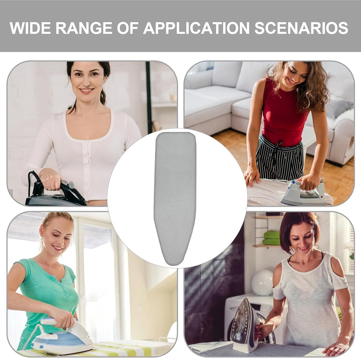 Ironing Board Cover - Ironing Board Cover - Universal - 130x48 Cm - For Steam Iron - Ironing Board Cover For Steam Ironing Station - Suitable For Ironing Board 120x38cm - Silver Grey - 1 Piece