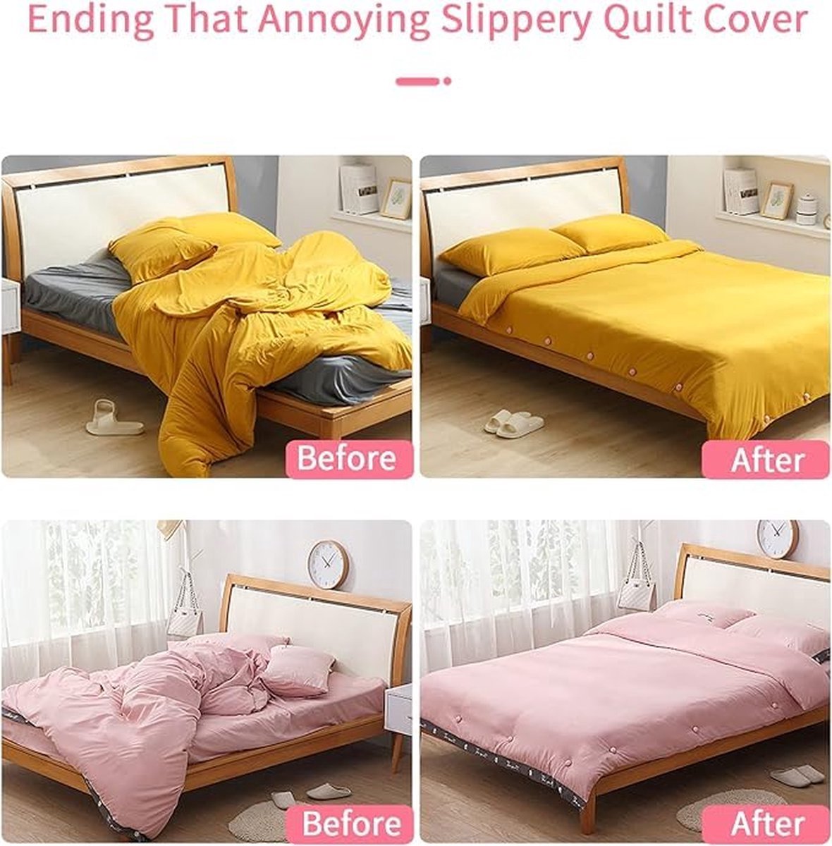 Duvet Clips 16 Pieces - Duvet Clamps - Mesh - Duvet Pegs - Duvet Cover Clips - Sturdy Duvet Clips - Duvet Pegs - Sheets - Duvet Clamps - Clamps - Duvet Clips - Blankets - Pegs - Duvet - Organize - 4 Colors