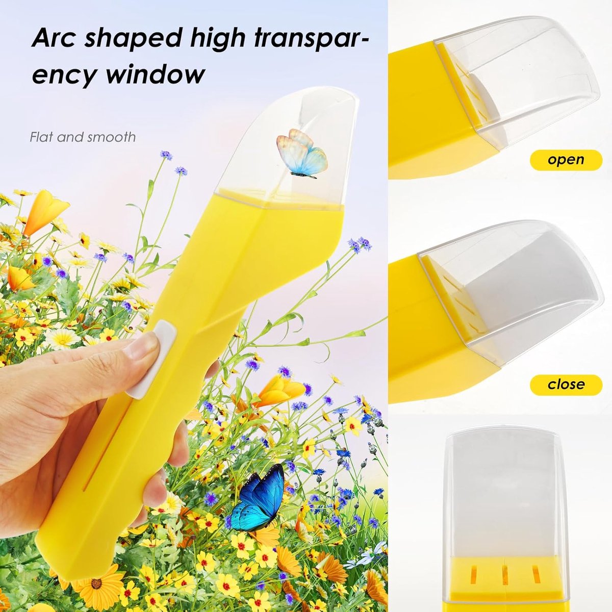 Insect trap - Spider trap - insect catcher - Fly trap - Insect jar - Insect viewer - Spider repeller - Wasp trap - Wasp repeller - Sustainable - Wasps - Fly - Long handle - Insect box - Insect vacuum - Children - Animal-friendly