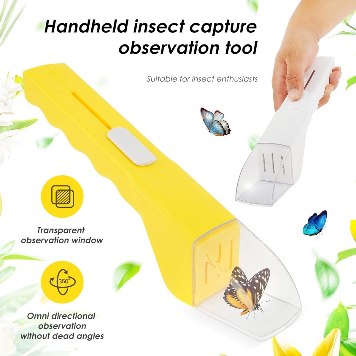 Insect trap - Spider trap - insect catcher - Fly trap - Insect jar - Insect viewer - Spider repeller - Wasp trap - Wasp repeller - Sustainable - Wasps - Fly - Long handle - Insect box - Insect vacuum - Children - Animal-friendly