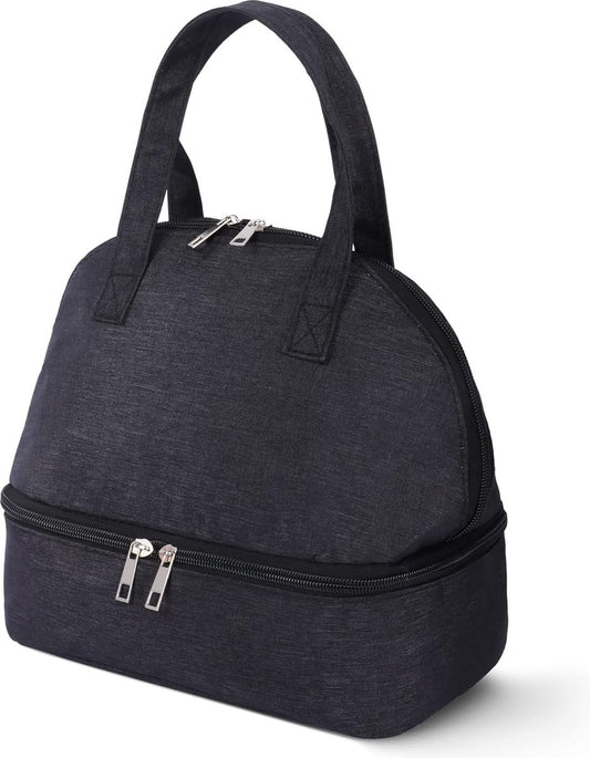 Insulated Lunch Bag - Family Picnic Bag - Reusable Waterproof Lunch Bags - Double Compartment Lunch Bags - Portable Lunch Box - For School Picnic Camping Travel - For Men Women