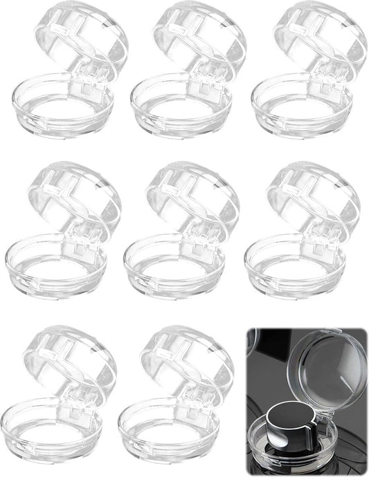 Gas Stove Knob Protective Cover - 8 Pieces - Universal - Plastic Knob Cover - Suitable for Gas Stove, Gas/Electric Stove, Electric Oven, Induction Stove, Gas BBQ, Hob - Kitchen Utensils - Transparent - Child Safety