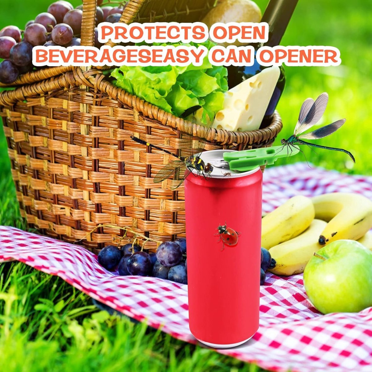 Can Opener - 12 Pieces - Can Opener - Can Opener - Can Opener For Cans - Can Sealer - Drink Can Opener - Can Lock - Aid For Rheumatism - Soft Drink Can Opener - Small Can Sealer - Against Insects And Leaks - 6 Colors