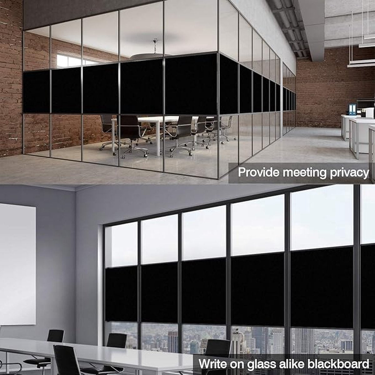 Blackout Window Film - Office/ Home/ Bathroom/ Bedroom/ Kitchen Blackout Window Film - Blackout Window Sticker - Opaque Glass Sticker - Heat Insulation, Sunscreen, Anti-UV, Decorative Window Sticker - 45x100cm - With scraper