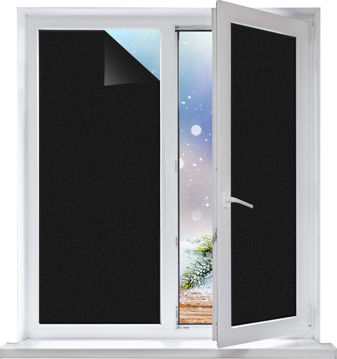Blackout Window Film - Office/ Home/ Bathroom/ Bedroom/ Kitchen Blackout Window Film - Blackout Window Sticker - Opaque Glass Sticker - Heat Insulation, Sunscreen, Anti-UV, Decorative Window Sticker - 45x100cm - With scraper