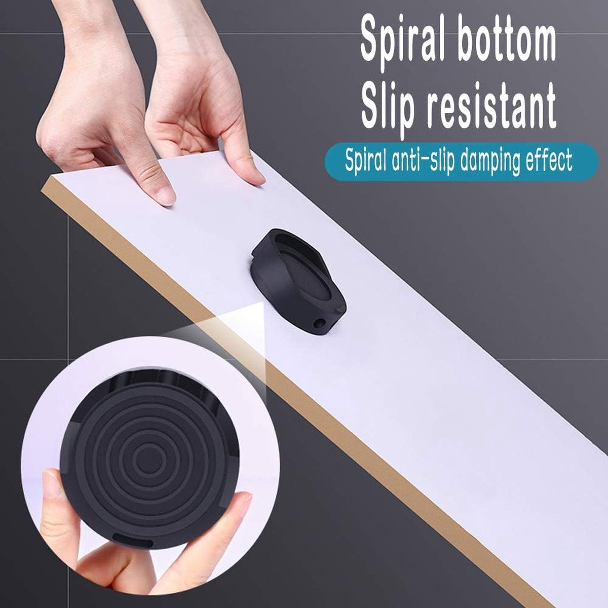 Vibration Dampers Washing Machine / Dryer - Set of 4 Pieces - Extra Thick - Stackable - Washing Machine Dampers - Washing Machine Riser - Dryer Feet - Suitable for Washing Machine and Dryer - Non-Slip Rubber - Black