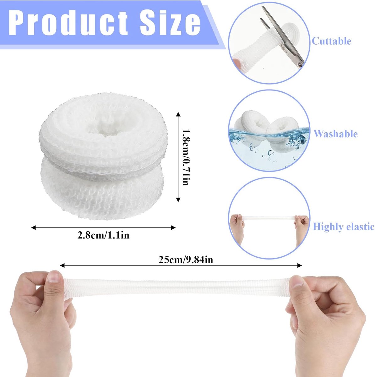 Finger condom - Finger buddy - Long finger bandage - Finger protectors - Engraved anti-cut finger pads - cut finger pads - Finger protection for injuries - Can be used in the kitchen, at work - 30 Pieces - white
