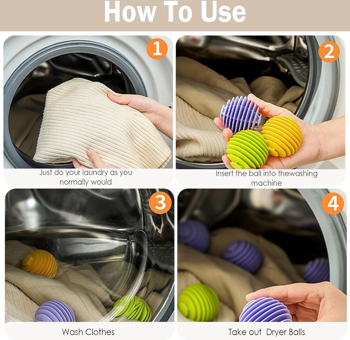 Dryer Balls 9 Pieces - Dryer Balls - Laundry Balls for Dryers - Dryer Balls - Dryer - Fabric Softener - Anti-Wrinkle - Laundry Balls for Washing Machine - Reusable - Reduce Wrinkles and Stickiness - For Cleaning Household Clothes
