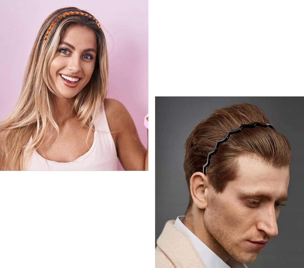 5 Pieces Women's Headbands - Zig Zag - Headband - Plastic - Women - Ladies - Teens - Girls - Lightweight - Running - Athletic - Gym - Dance - Yoga - Headband For Men And Women - Sports Headband - Hair Accessories - Sustainable