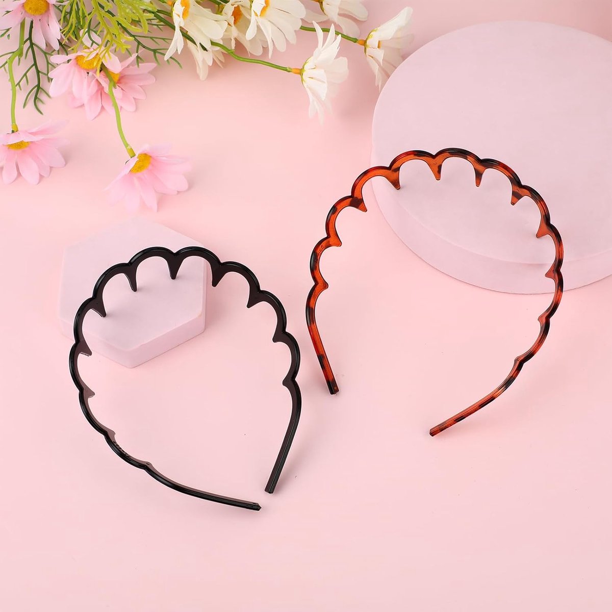 5 Pieces Women's Headbands - Zig Zag - Headband - Plastic - Women - Ladies - Teens - Girls - Lightweight - Running - Athletic - Gym - Dance - Yoga - Headband For Men And Women - Sports Headband - Hair Accessories - Sustainable