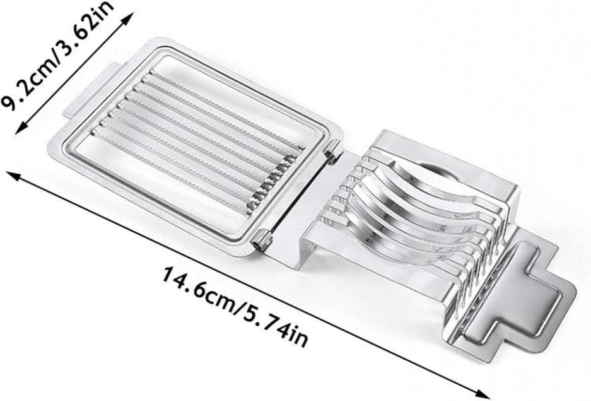 Egg Slicer - Multifunctional Egg Slicer - Stainless Steel - Mushroom Slicer - Dishwasher Safe - Slicer - Dicer - Kitchen Cutter - Hanging Holes - Anti-Slip - Gift Idea
