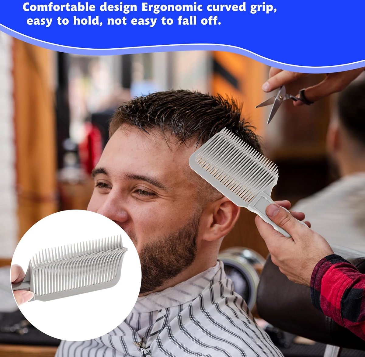 Barber Comb - 2 Pieces - Hairdresser Comb - Clipper Comb - Fade Comb - Barber - Hair Accessory - Comb for Trimmer - Clipper - Hairdresser Comb - Hair Comb - Hair Accessory - Texturizing Comb - Professional for Salon/Hairdresser - Clipper Comb for Everyone