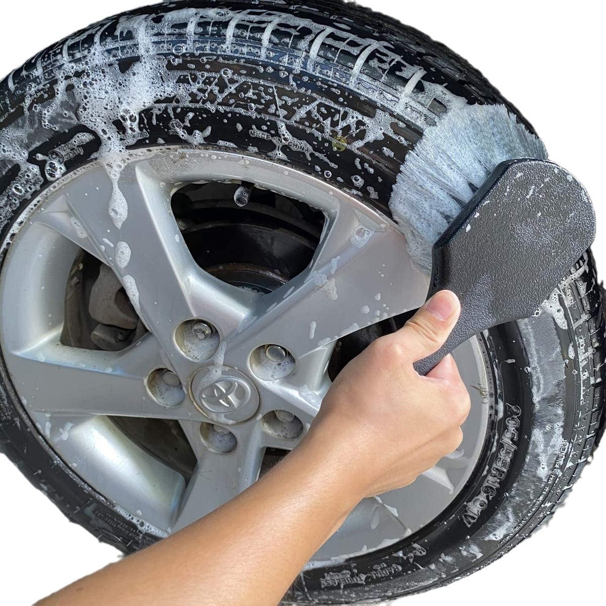 Tire Brush - Tire Brush - Polishing Tires - For Car/Scooter/Motorcycle Tires - Exterior Wheel Brush Tire Cleaner - Remove Contaminants From Your Tires - Black - 1 Piece