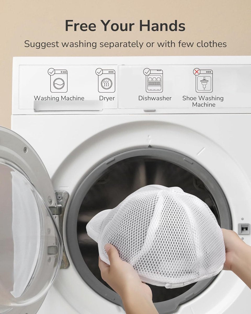 Cap Washer - Cap Washer With Holder And Mesh Bags - Cap Holder - Cap Washing - With Zipper - Cap Washer - Cap Cleaner - Ladies & Gentlemen's Caps - Baseball Cap - Cap - Cap - Cap Washing Holder - Keep Your Cap Clean And In Shape - For Every Cap