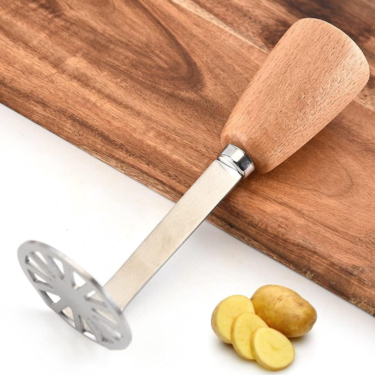 Potato Masher - Professional Non-stick Potato Masher - High Quality Potato Ricer - Puree Holder - Potato Masher - Masher - Kitchen Aid - for Avocado / Potato - Stainless Steel