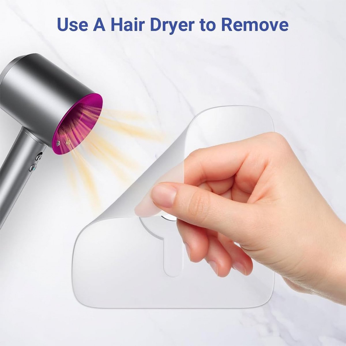 Self-Adhesive Nails - 10 Pieces - Adhesive Stick-on Nails - Hanging System - Towel Hook - Stick-on Hooks - Adhesive Screw - Picture Hanger - Flat Head - No Drilling Required - High Load Capacity - Wall Hooks - Hook