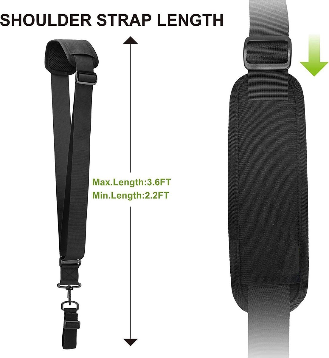 Brushcutter Harness - Adjustable - Durable - Carrying Harness - Nylon Strap Accessory - Universal - Harness - Shoulder Straps - Harness - Accessories For Lawn Mowers - Weed Eater Strap - Black - For Brushcutter Grass Trimmer