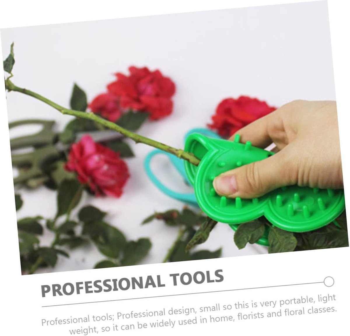 Flower Cutter - Professional flower thorn stripping - Portable Flower Knife - Efficient practical Flower Cutter - Flower Care - for handy gardening and floral work - green
