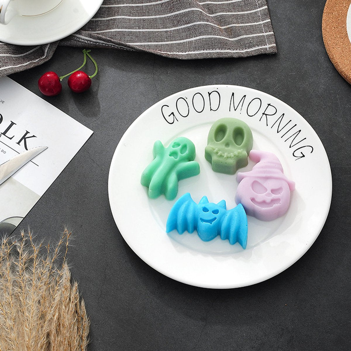 Halloween - 2-piece - Cake Pan - Non-stick Coating Springform Pan - Chocolate Mold - Silicone Baking Molds - Chocolate Baking Pan - Mold - Molds - Culinary - For Chocolate / Cookies / Pastries - for /Carnival / Party / Holiday / Halloween / Christmas - Bl