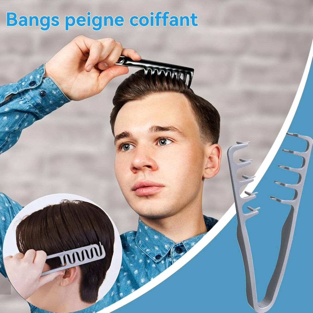 3 Pieces - Hair Styling Comb - Coarse Texture Comb - Comb for Frizzy Hair - Hair Care Instrument for Home Styling In the Hair Salon Hair Tool - Suitable for Back-Swept Hairstyles - Volume for the Hair Roots with Bangs - SOLLBRY®