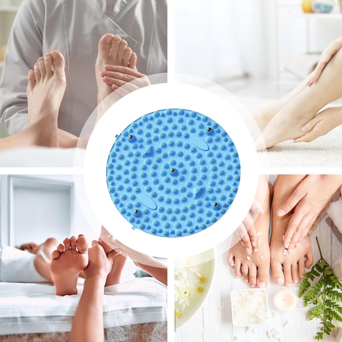 Acupressure Mat - Massage Mat - Stimulates Blood Circulation - Acupressure Improves Blood Circulation - Foot Massage Mat - Foot Relief Massage Mat - Reflexology Mat - Portable Acupoint Mat for Feet - Blue