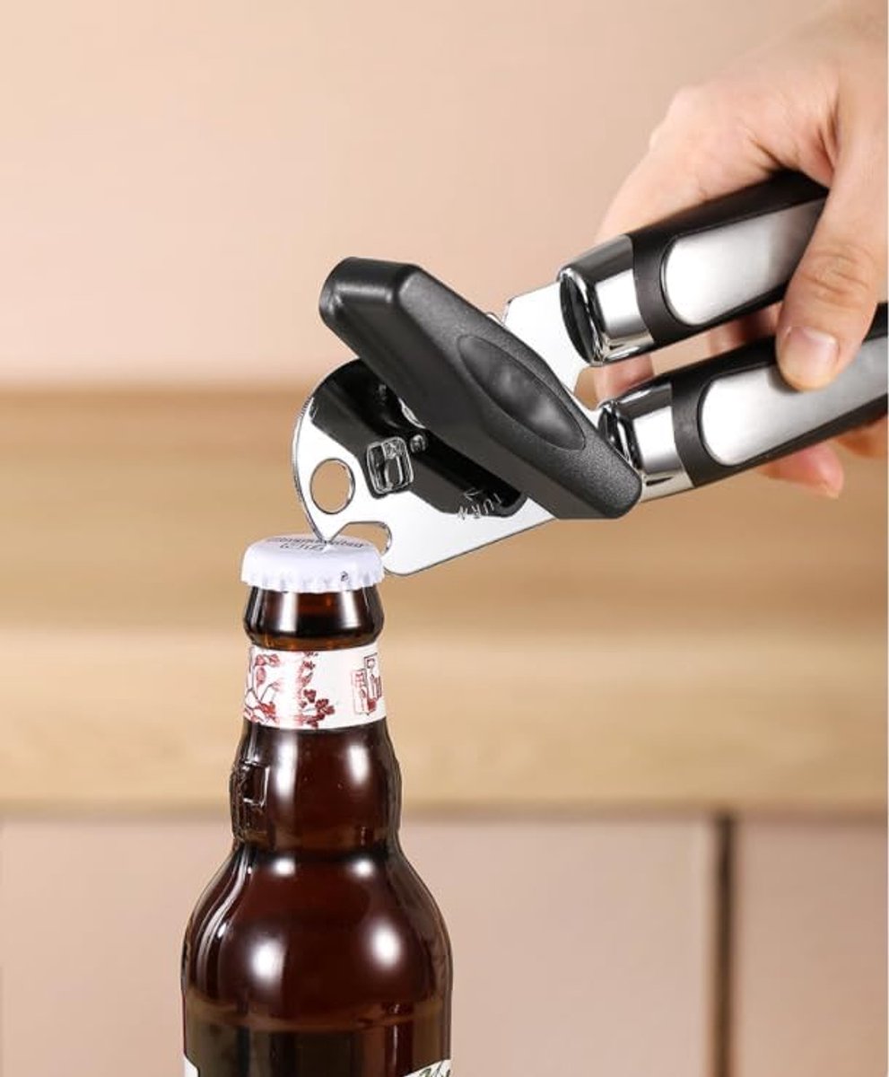 Can Opener - Professional Can Opener - Portable Bottle Opener - Multifunctional Opener - Easy to Open - Safe Opening Can Opener - Safe Cut for Beer / Tin / Bottle - Especially Good for Seniors with Arthritis